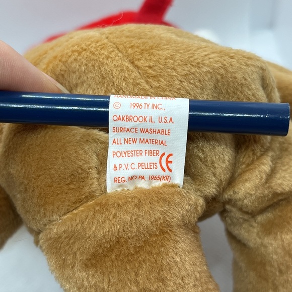 1997 Christmas Teddy Beanie Baby —RARE & UNIQUE ERRORS - Picture 7 of 10